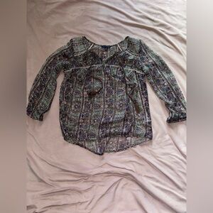 Woman’s M shear boho american eagle blouse